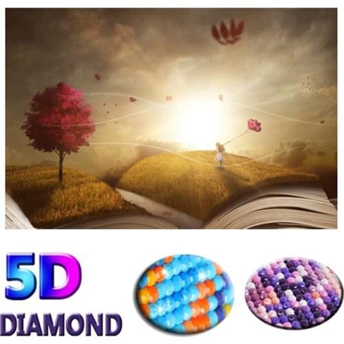 DIY Diamond Embroidery BOOK Full Diamond Painting Sunshine Scenery Landscape Cross Stitch Round drill Christmas gift