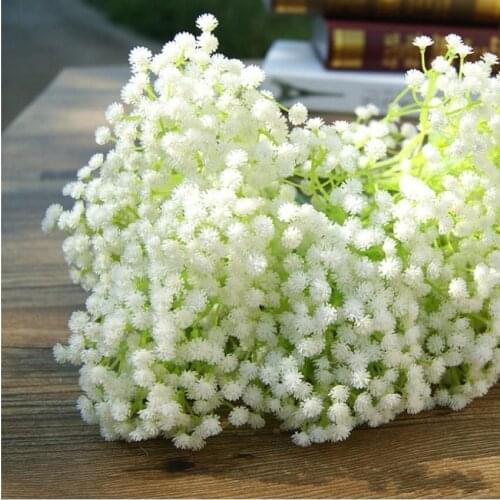 Gypsophila silk baby breath Artificial Fake Silk Flowers Plant Home Wedding Party Home Decoration Free Shipping