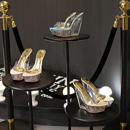HOKSZVY Women Club Party High-heeled Sandals Slippers Transparent Crystal Shoes Waterproof Platform 15CM Wedge Shoes LFD-126