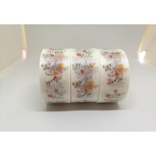 2cm Cute flowers leaf Washi Tape adhesive tape DIY decoration Scrapbooking Sticker Label Masking Tape School Office Supply
