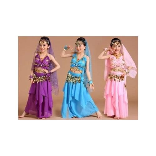 Belly dance costumes for girls belly dancing belly dance suit india dancer clothes for children