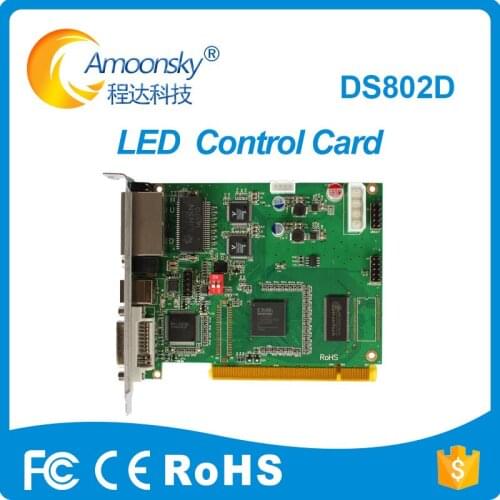 LINSN DS802D LED display sending card synchronous dual color sender led controller card p3.9 scrolling message led sending card