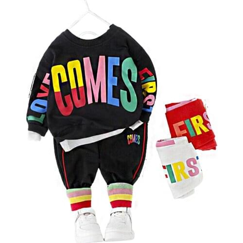 Fashion Baby Boy Clothing Set Letter T-Shirt + Pant 2PCS 2020 New Toddler Boys Spring Autumn Outwear 1 2 3 4 Year Boys Clothes