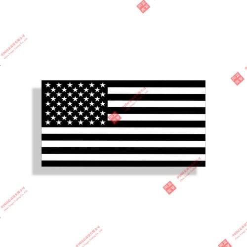 Cartoon Black White USA American Flag Sticker Cup Car Vehicle Bumper Window Vinyl Decal Racing Motorcycle Helmet Stickers