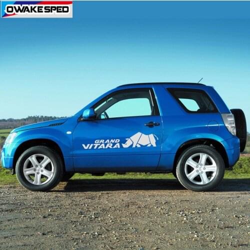2pcs Car Door Body Sticker For Suzuki Grand Vitara AT MT 4X4 OFF ROAD Sport Styling Stripes Auto Both Side Decor Decals