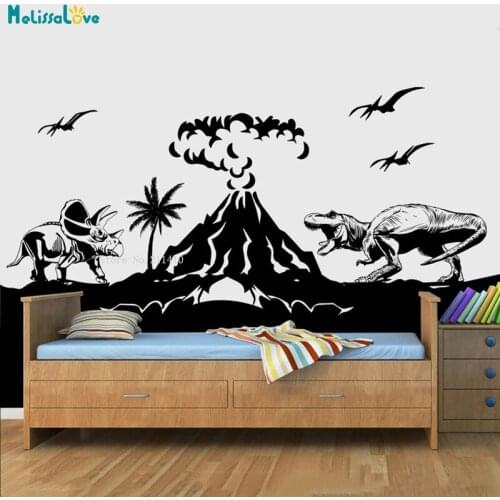 Dinosaur Wall Decals Kids Palm Sticker Removable Bedroom Kids Girls Boys Teenager Room Unique Gift YT5699