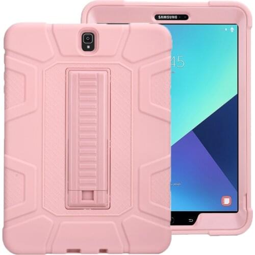 New Silicon Shockproof Armor Case for Samsung Galaxy Tab S3 9.7 inch T820 T825 Stand cover for Samsung Tab S3 9.7 case+Film+Pen