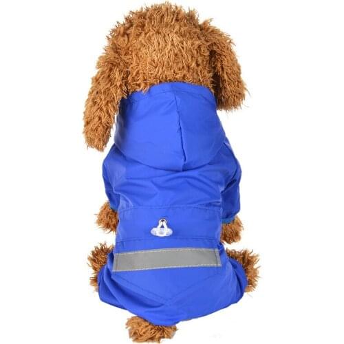 Pet Clothes Dog Waterproof Raincoat Poodle Yorkie Small Dog Rain Coat Bichon Pomeranian Jacket Corgi Reflective OutDoor Raincoat