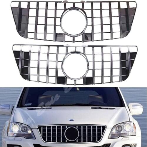 Front Racing Billet Bumper Grille Upper Cover For Mercedes-Benz W164 ML Class 2009 2010 2011