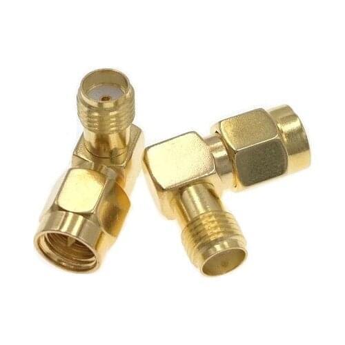 10pcs SMA Male To SMA Female Right Angle RF Connector Adapter