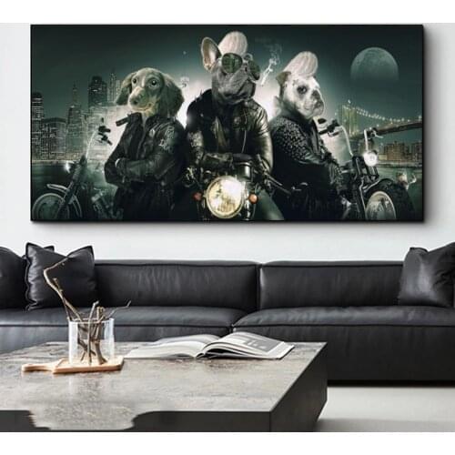 Modern Abstract Smoke Glasses Music Hip Hop Monkey Posters and Prints Canvas Painting Print Wall Art for Living Room Home Decor