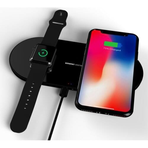 Ultra Slim Fast Charging Wireless 2 in 1 Charger watch charger for phones and Apple Watch