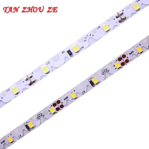 S shape type SMD 2835 LED Strip 5m Cold white / Warm white/blue/green/red 12V 300leds Bendable Flexible led light Non Waterproof