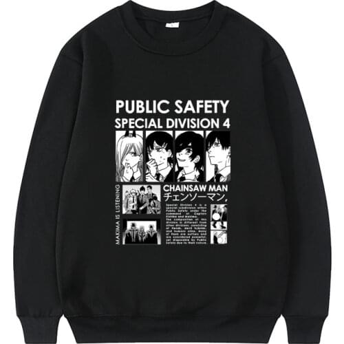 Japan Anime Chainsaw Man New Sweatshirt Tops Oversize Casual Men Pullover Unisex Manga Style Clothes Women Fashion Pullovers