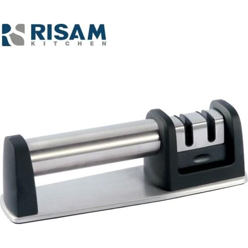 RISAMSHA Knife Sharpener Professional Sharpening System Stainless Steel Stainless Steel Grinder Knife Grinder Knife