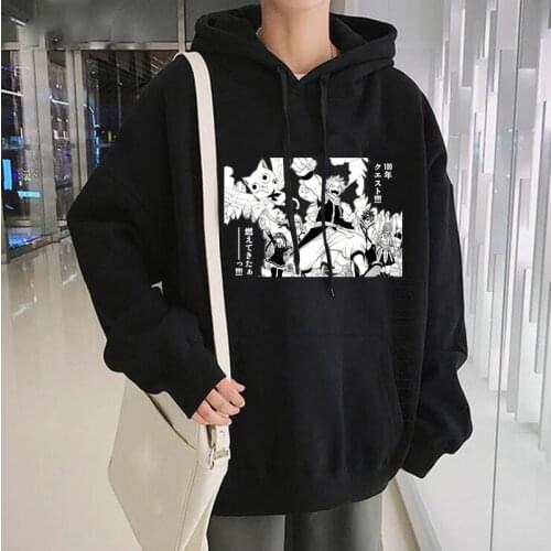 Japan Anime FAIRY TAIL Print Hoodies Streetwear Men Harajuku Sweatshirt Pullover Oversized Daily Casual Male Hoodies