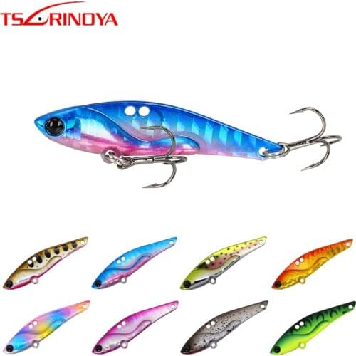 TSURINOYA TEPAN VIB DW53 58mm 11g Metal VIB Bass Lure Saltwater Fishing Lure With Treble Hook VIB Metal Vibe Lures