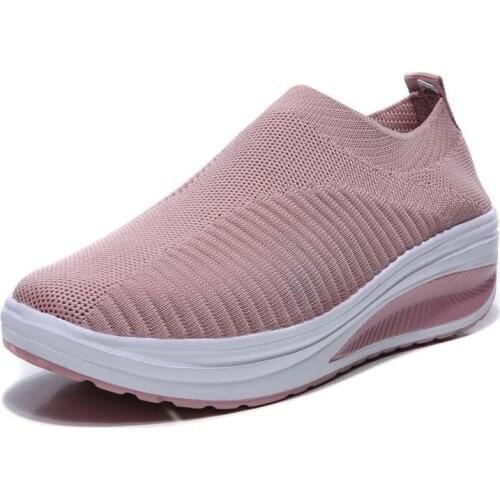 Female Vulcanized Shoes Fashion Women Casual Shoes Breathable Walking Mesh Flat Shoes Sneakers Women Thick Bottom Tenis Feminino