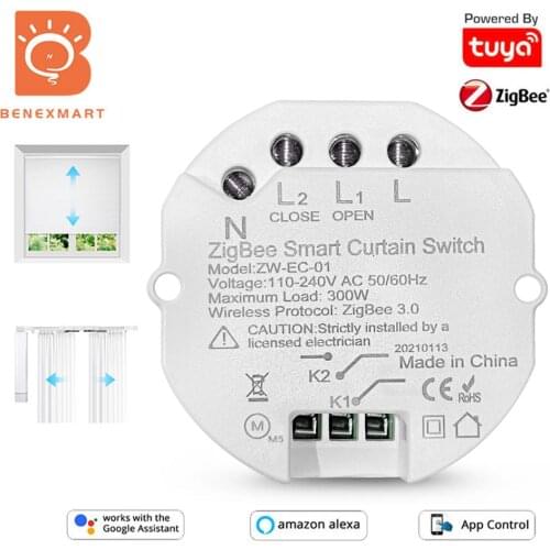 Tuya Zigbee Smart Curtain Blind Switch Smart Home Timer With Neutral Alexa Google Home Voice Control Smartthings Hub