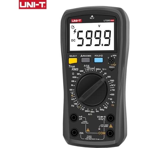 UNI-T UT890 PRO digital multimeter DC AC Current meter Voltmeter True RMS Tester Frequency meter Temperature Capacitance Test
