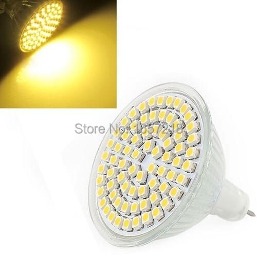 High quality MR16 Warm White 60 LED Energy Saving Spot Down Light Lamp Bulb 12V 5W Low Power #LRT15159