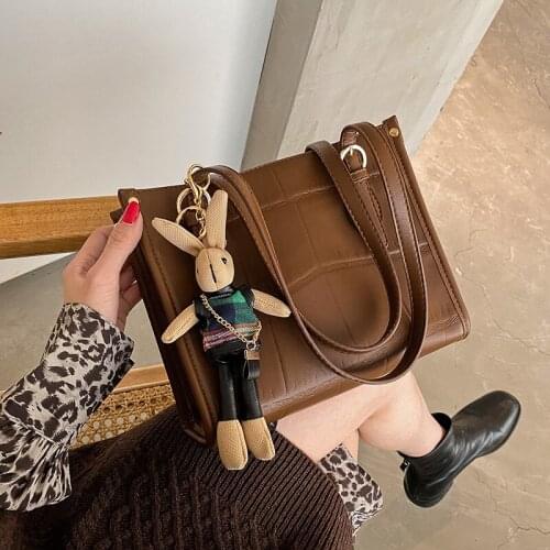 Trend High Capacity PU Leather Shoulder Bags for Women 2020 Simple Large Handbags Womens Travel Branded Trending Hand Bag