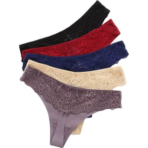 Sexy Lingerie Panties Womens Ice silk Lace Panties Briefs Underwear Lingerie Knickers Thongs G-String Underwear