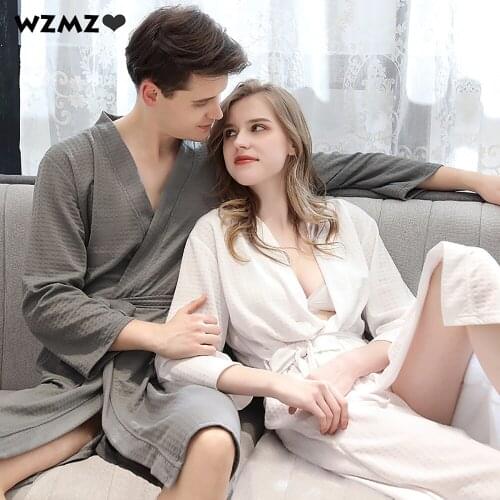 Waffle Thin Bathrobe Female Robes for Women Spring Summer Belt Dressing Gown Hotel Sauna Nightgown Robe Bath Solid Home Cothes