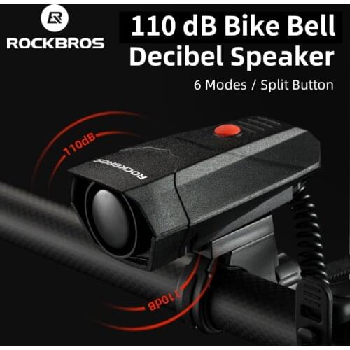 ROCKBROS Bicycle Bell 120 dB Electricity Horn 6 Modes MTB Road Bike Bell Cycling High Decibel Remote Control Bell Accessories