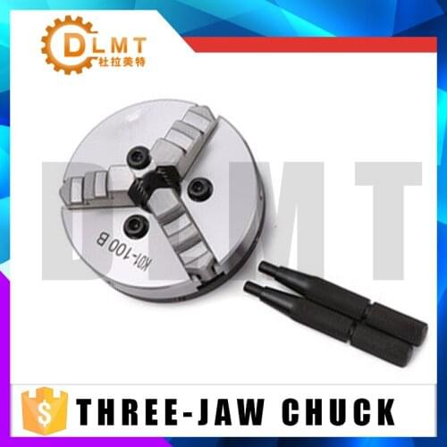 1SET K01-100B 3-jaw chuck 3 inch linkage,manual chuck threaded hole fou mini lathe woodworking, machine tool accessories