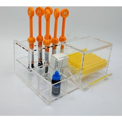1Pc Dental Acrylic Organizer Holder for resins adhesives brush empty instrument