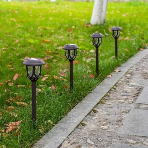 2/6/10 Pcs Solar Pathway Street Lights IP65 Waterproof Colorize LED Outdoor Lawn Lanterns For Garden Yard High Brightness