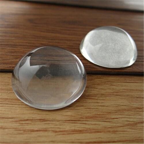 2pcs/lot 30mm Round Hemisphere Flat Back Clear Glass Cabochon, High Quality, Lose Money Promotion!!! (Z2-11)