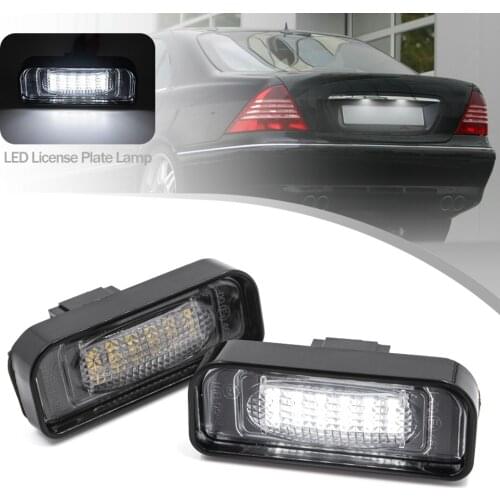 2Pcs Car Led License Number Plate Light Lamp car accessories For Mercedes-benz BENZ W220 AMG S-class S320 S350 S500 S55 S600 S65