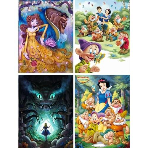 5D Diamond Painting Disney Cartoon Princess Animal New Arrivals Hobby Art DIY Mosaic Kit Full Square Round Drill Home Decoration