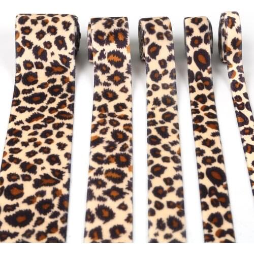 2 yards Leopard Print Velvet Ribbon Wedding Party Decoration Handmade Ribbon Gift Wrapping Handmade Sewing DIY Christmas Ribbon