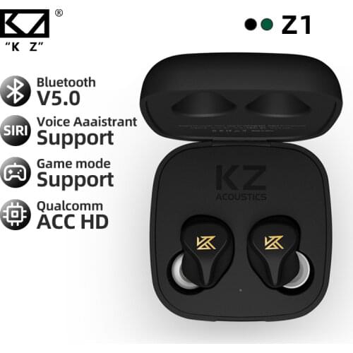 KZ Z1 True Wireless Earphones Bluetooth-Compatible 5.0 In-Ear Game Earbuds Touch Control Headphones Noise Cancelling Headset