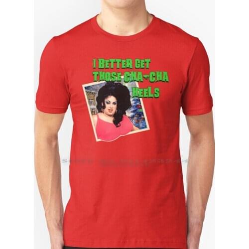 Divine - Female Trouble Christmas Cha Cha Heels Wish Art! T Shirt 100% Pure Cotton Christmas Xmas Divine Female Trouble Pink