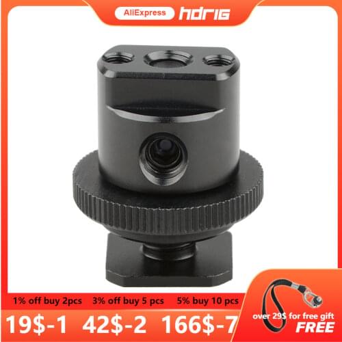 HDRIG Aluminum Alloy Quick Release QR Hot Shoe Adapter for DSLR Camera Cage Kit