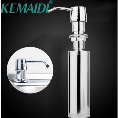KEMAIDI Wholesale And Retail Promotion Kitchen Deck Mounted Chrome Liquid Soap Dispenser Soap Dispenser Kitchen Accessaries