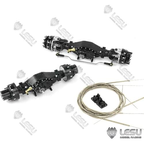 LESU Metal Front Rear Wheel Reduction Axle Differential For 4*4 1/14 RC Truck Tamiya TH17168