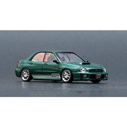BMC 1/64 SUBARU 2001 IMPREZA WRX STI Green Limited Edition Diecast car Model Toy