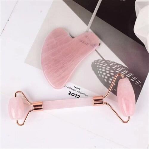 Best Selling Natural Crystal Spiritual Carving Crafts Rose Quartz Roller Massage Stick For Christmas Gifts
