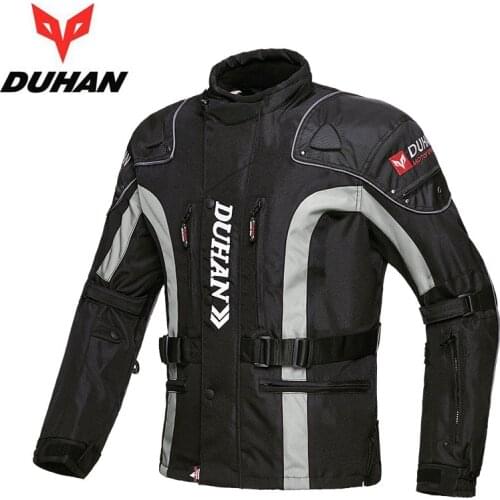 DUHAN motor Racing Motorcycle jacket pants with warm lining motorbike windproof wearproof oxford cloth clothe coat