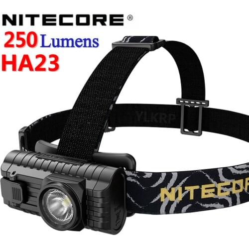 NITECORE HA23 250 lumens uses CREE XP-G2 S3 LED waterproof headlights, equipped with AA batteries