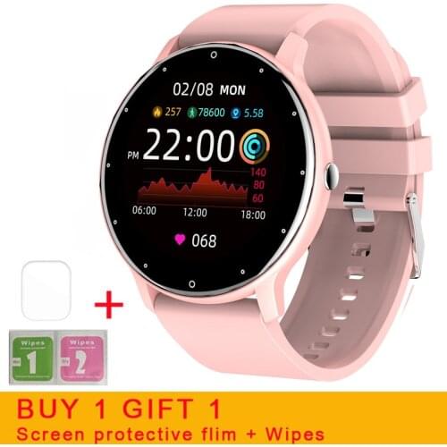 2021 New Smart Watch Women Full Touch Screen Sport Fitness Watch IP67 Waterproof smartwatch Ladies For Android ios