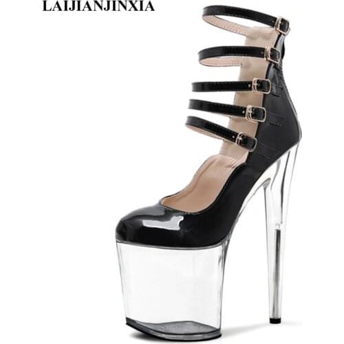 LAIJIANJINXIA New Ankle Boots Sexy 20 CM High Stripper Heels Party Classics Models Nightclub Dance Shoes Platform Womens Boots