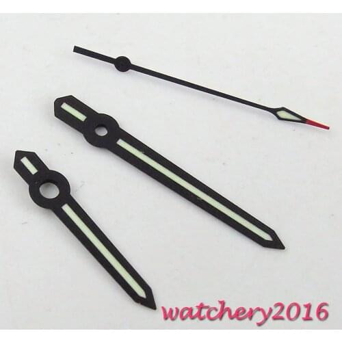 New Black green hands fit for 8205 8215 821A movement Mens watch hands