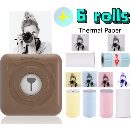 PeriPage 304 DPI Mini Photo Bluetooth Pocket Printer Wireless Portabl Sticker Thermal Printer For Mobile phone Android and iOS