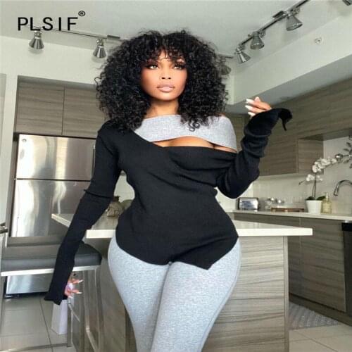 PLSIF Women's Knitted T-shirts